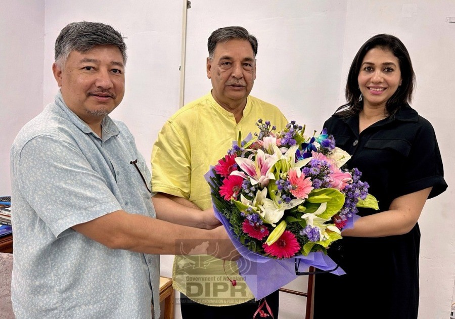Abu Metha congratulating AFI Planning Chairman Dr Lalit K Bhanod in New Delhi on July 21.